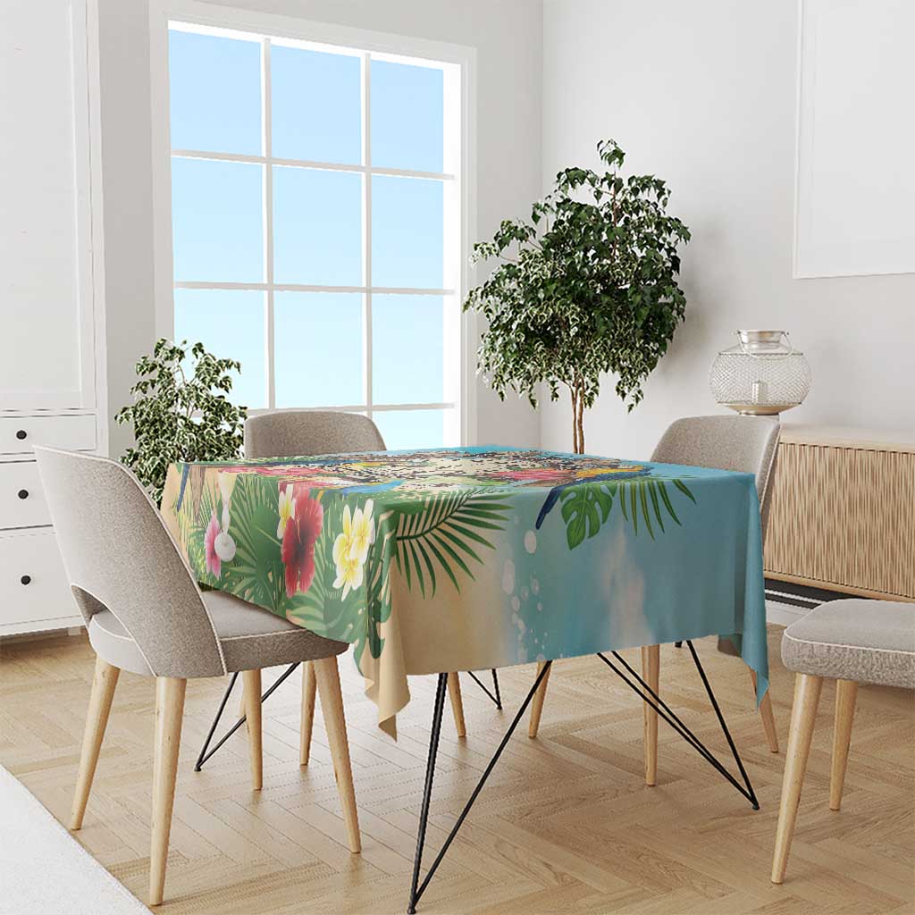 It's 5 o'clock Somewhere Tablecloth Hawaiian Tropical Parrots - Polynesian Pride