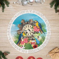 It's 5 o'clock Somewhere Tree Skirt Hawaiian Tropical Parrots - Polynesian Pride