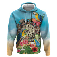 Personalized It's 5 o'clock Somewhere Zip Hoodie Hawaiian Tropical Parrots - Polynesian Pride