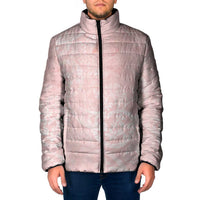 Polynesian Tiare Monstera Soft Pink Padded Jacket Liquid Style - Polynesian Pride