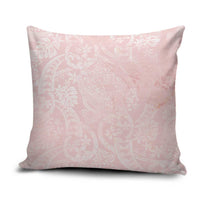 Polynesian Tiare Monstera Soft Pink Pillow Cover Liquid Style - Polynesian Pride