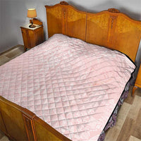 Polynesian Tiare Monstera Soft Pink Quilt Liquid Style - Polynesian Pride