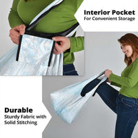 Polynesian Tiare Monstera Baby Blue Grocery Bag Liquid Style - Polynesian Pride