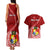 Tonga Rugby Couples Matching Tank Maxi Dress and Hawaiian Shirt Tongan Ngatu Pattern White Version LT01 - Polynesian Pride