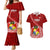 Custom Tonga Rugby Couples Matching Mermaid Dress and Hawaiian Shirt Tongan Ngatu Pattern White Version LT01 Red - Polynesian Pride