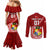 Custom Tonga Rugby Couples Matching Mermaid Dress and Long Sleeve Button Shirts Tongan Ngatu Pattern White Version LT01 - Polynesian Pride
