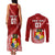 Custom Tonga Rugby Couples Matching Tank Maxi Dress and Long Sleeve Button Shirts Tongan Ngatu Pattern White Version LT01 - Polynesian Pride