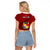 Tonga Rugby Raglan Cropped T Shirt Tongan Ngatu Pattern Black Version LT01 - Polynesian Pride