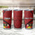 Tonga Rugby Tumbler Cup Tongan Ngatu Pattern Black Version