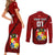 Custom Tonga Rugby Couples Matching Short Sleeve Bodycon Dress and Long Sleeve Button Shirts Tongan Ngatu Pattern Black Version LT01 - Polynesian Pride