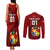 Custom Tonga Rugby Couples Matching Tank Maxi Dress and Long Sleeve Button Shirts Tongan Ngatu Pattern Black Version LT01 - Polynesian Pride