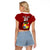 Custom Tonga Rugby Raglan Cropped T Shirt Tongan Ngatu Pattern Black Version LT01 - Polynesian Pride