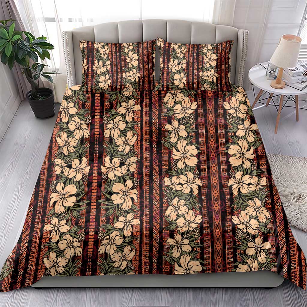Hawaii Hibiscus Bedding Set Retro Style - Polynesian Pride