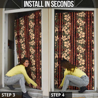 Hawaii Hibiscus Door Cover Retro Style - Polynesian Pride