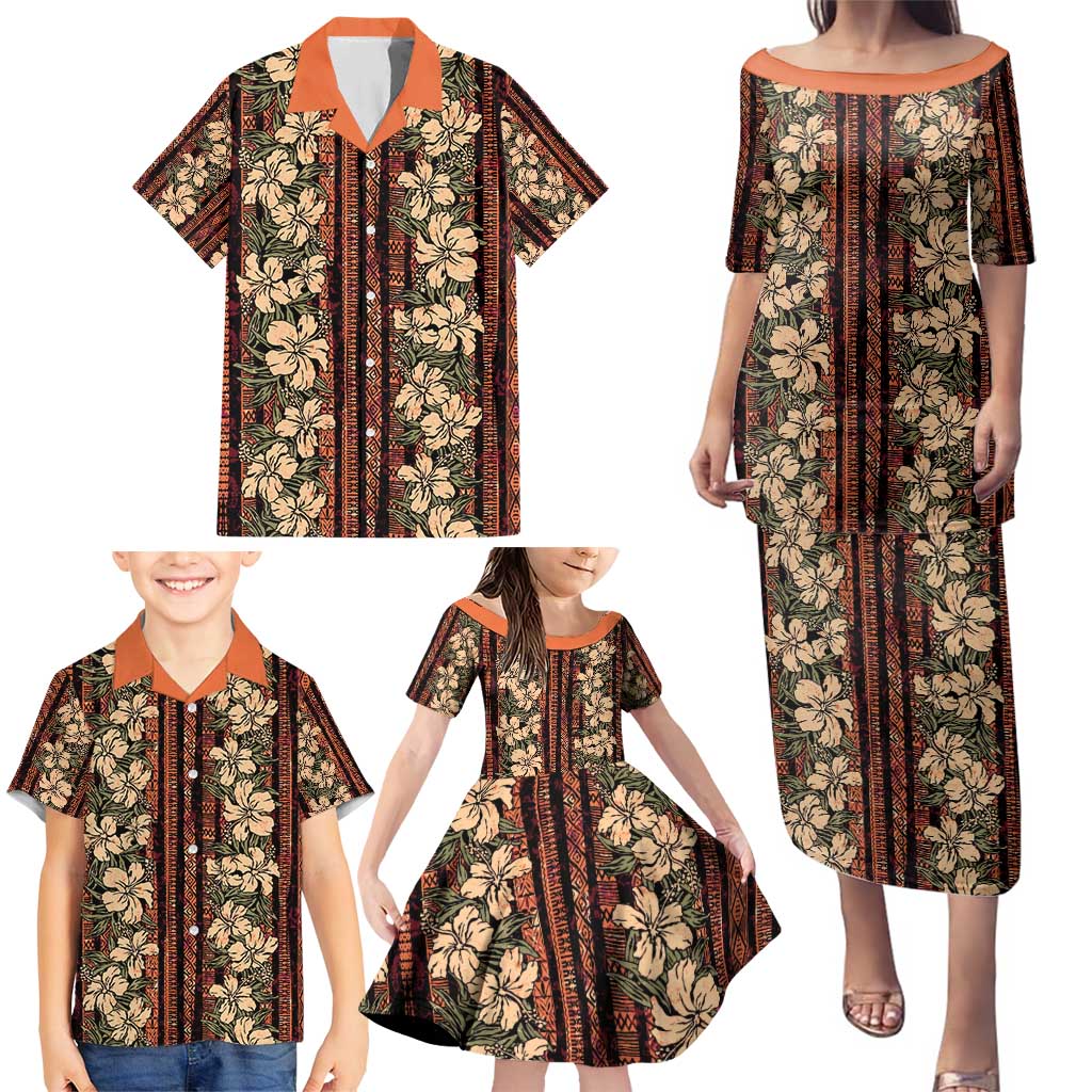 Hawaii Hibiscus Family Matching Puletasi and Hawaiian Shirt Retro Style LT01 - Polynesian Pride