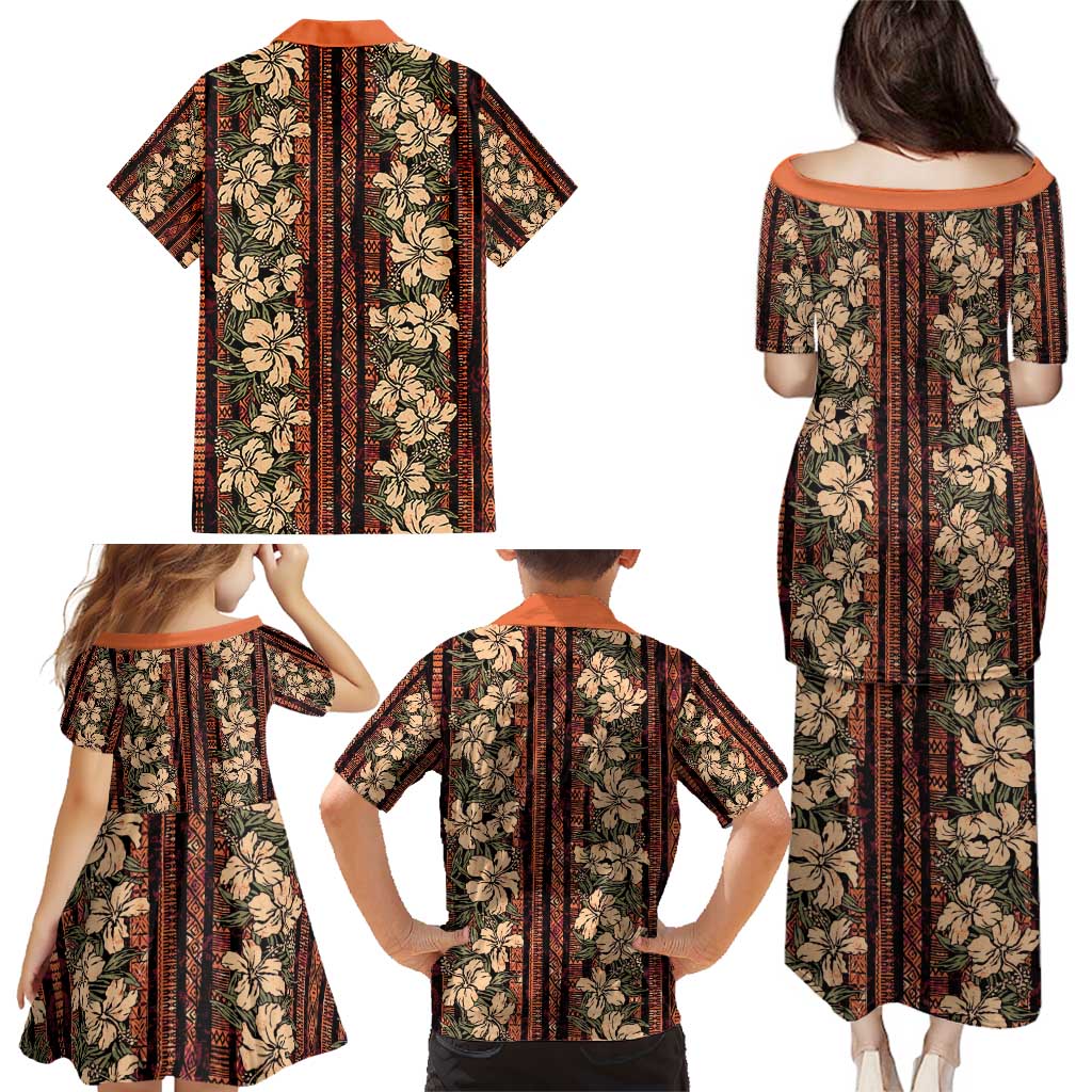 Hawaii Hibiscus Family Matching Puletasi and Hawaiian Shirt Retro Style LT01 - Polynesian Pride