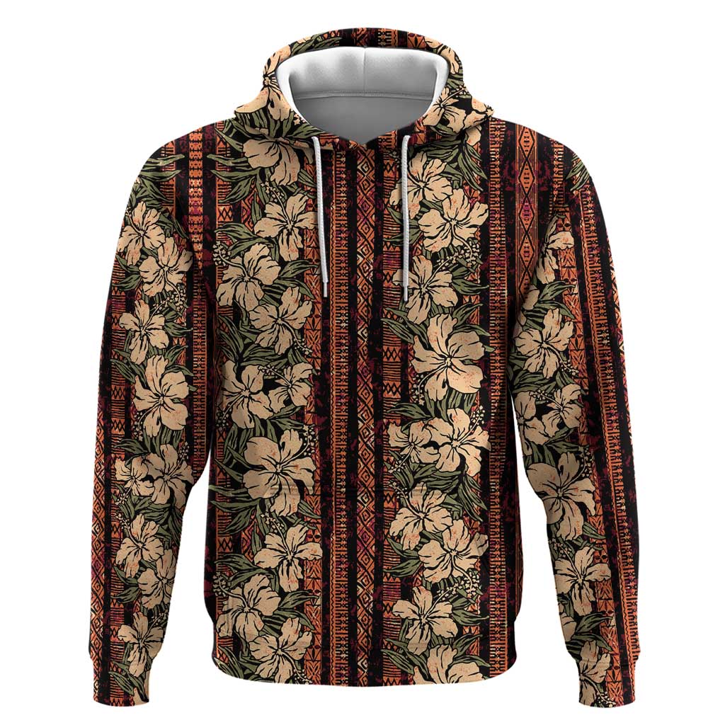 Hawaii Hibiscus Hoodie Retro Style - Polynesian Pride