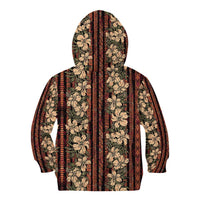 Hawaii Hibiscus Kid Hoodie Retro Style - Polynesian Pride