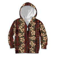 Hawaii Hibiscus Kid Hoodie Retro Style - Polynesian Pride