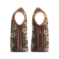 Hawaii Hibiscus Christmas Knitted V-Neck Vest Retro Style - Polynesian Pride