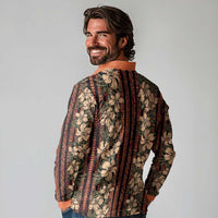 Hawaii Hibiscus Long Sleeve Polo Shirt Retro Style - Polynesian Pride