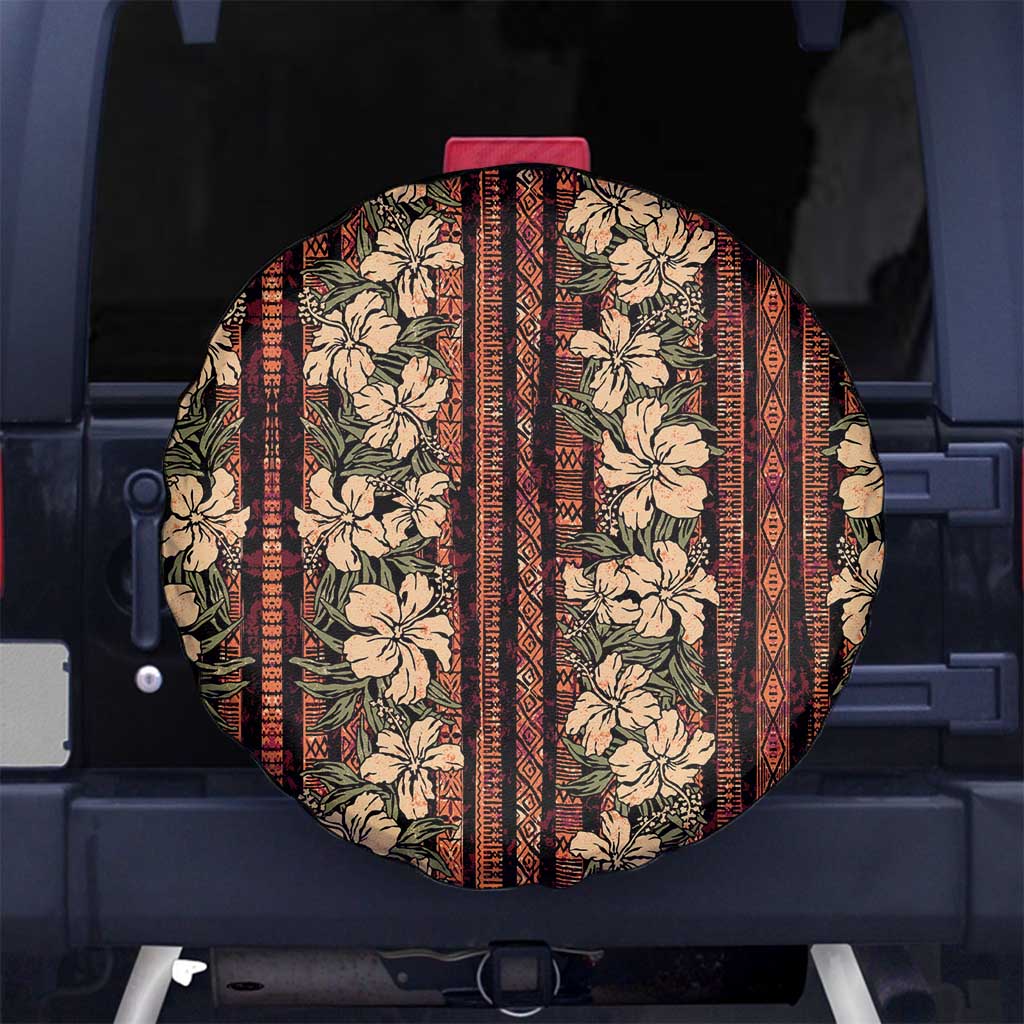 Hawaii Hibiscus Spare Tire Cover Retro Style - Polynesian Pride