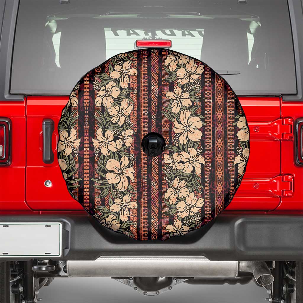 Hawaii Hibiscus Spare Tire Cover Retro Style - Polynesian Pride