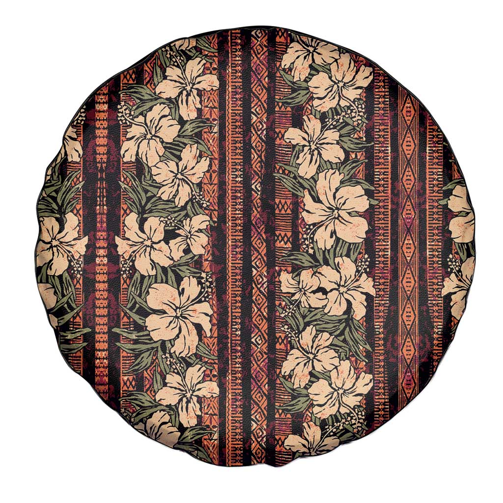 Hawaii Hibiscus Spare Tire Cover Retro Style - Polynesian Pride