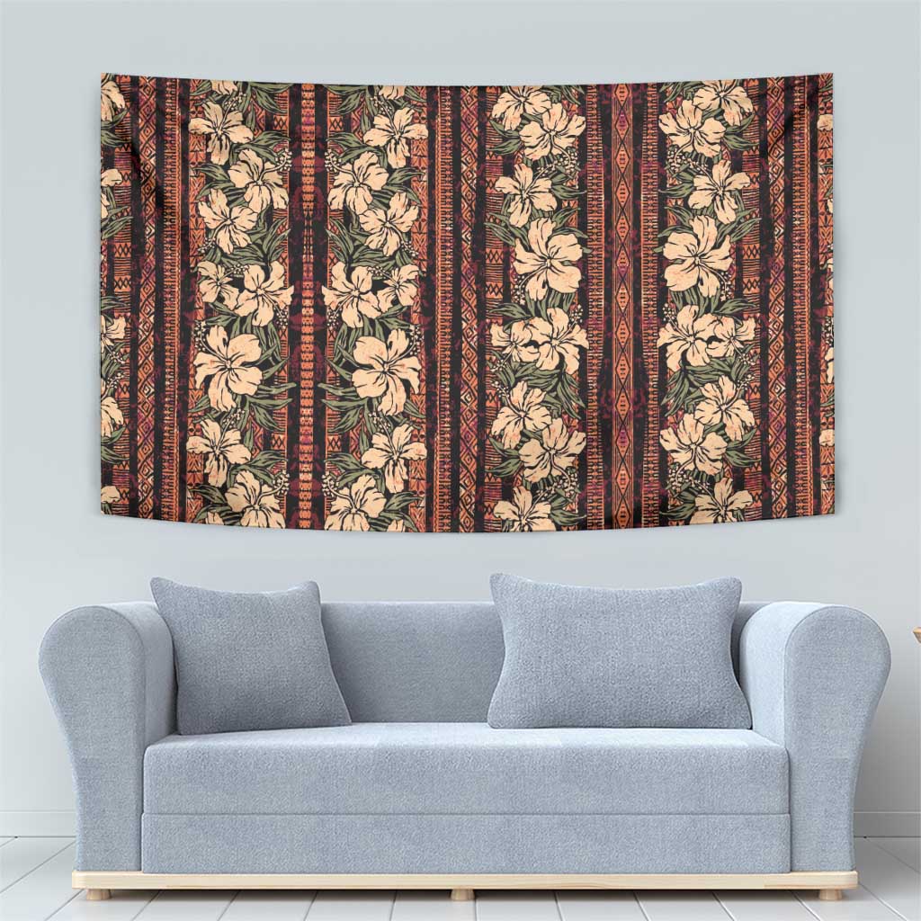 Hawaii Hibiscus Tapestry Retro Style - Polynesian Pride