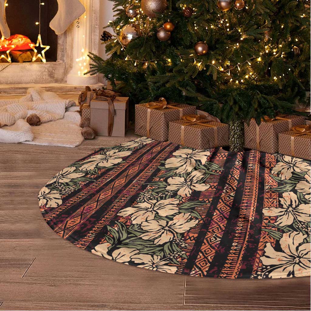 Hawaii Hibiscus Tree Skirt Retro Style - Polynesian Pride