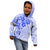 Fiji Masi With Hibiscus Tapa Tribal Kid Hoodie Blue Pastel LT01 - Polynesian Pride