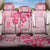 Fiji Masi With Hibiscus Tapa Tribal Back Car Seat Cover Pink Pastel LT01 One Size Pink - Polynesian Pride