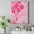 Fiji Masi With Hibiscus Tapa Tribal Canvas Wall Art Pink Pastel LT01 Pink - Polynesian Pride