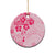 Fiji Masi With Hibiscus Tapa Tribal Ceramic Ornament Pink Pastel LT01 - Polynesian Pride