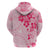 Fiji Masi With Hibiscus Tapa Tribal Hoodie Pink Pastel LT01 - Polynesian Pride