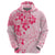 Fiji Masi With Hibiscus Tapa Tribal Hoodie Pink Pastel LT01 - Polynesian Pride