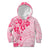 Fiji Masi With Hibiscus Tapa Tribal Kid Hoodie Pink Pastel LT01 Pink - Polynesian Pride