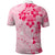 Fiji Masi With Hibiscus Tapa Tribal Polo Shirt Pink Pastel LT01 - Polynesian Pride