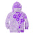 Fiji Masi With Hibiscus Tapa Tribal Kid Hoodie Purple Pastel LT01 - Polynesian Pride