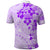 Fiji Masi With Hibiscus Tapa Tribal Polo Shirt Purple Pastel LT01 - Polynesian Pride