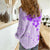 Fiji Masi With Hibiscus Tapa Tribal Women Casual Shirt Purple Pastel LT01 - Polynesian Pride