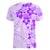 Fiji Masi With Hibiscus Tapa Tribal Women V Neck T Shirt Purple Pastel LT01 - Polynesian Pride