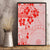 Fiji Masi With Hibiscus Tapa Tribal Canvas Wall Art Red Pastel LT01 - Polynesian Pride