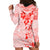 Fiji Masi With Hibiscus Tapa Tribal Hoodie Dress Red Pastel LT01 - Polynesian Pride