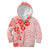 Fiji Masi With Hibiscus Tapa Tribal Kid Hoodie Red Pastel LT01 - Polynesian Pride