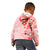 Fiji Masi With Hibiscus Tapa Tribal Kid Hoodie Red Pastel LT01 - Polynesian Pride