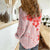 Fiji Masi With Hibiscus Tapa Tribal Women Casual Shirt Red Pastel LT01 - Polynesian Pride