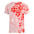 Fiji Masi With Hibiscus Tapa Tribal Women V Neck T Shirt Red Pastel LT01 - Polynesian Pride