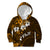 Fiji Masi With Hibiscus Tapa Tribal Kid Hoodie Gold Version LT01 Gold - Polynesian Pride