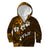 Fiji Masi With Hibiscus Tapa Tribal Kid Hoodie Gold Version LT01 - Polynesian Pride